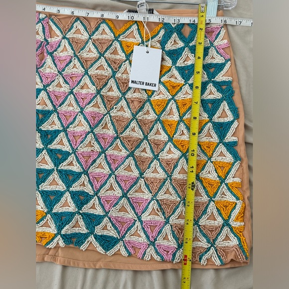 NWT Anthropologie Walter Baker Slim Hand-Beaded Mini Skirt Size 10 - Picture 11 of 11
